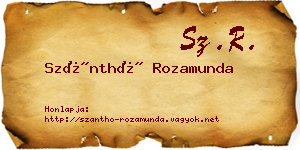 Szánthó Rozamunda névjegykártya